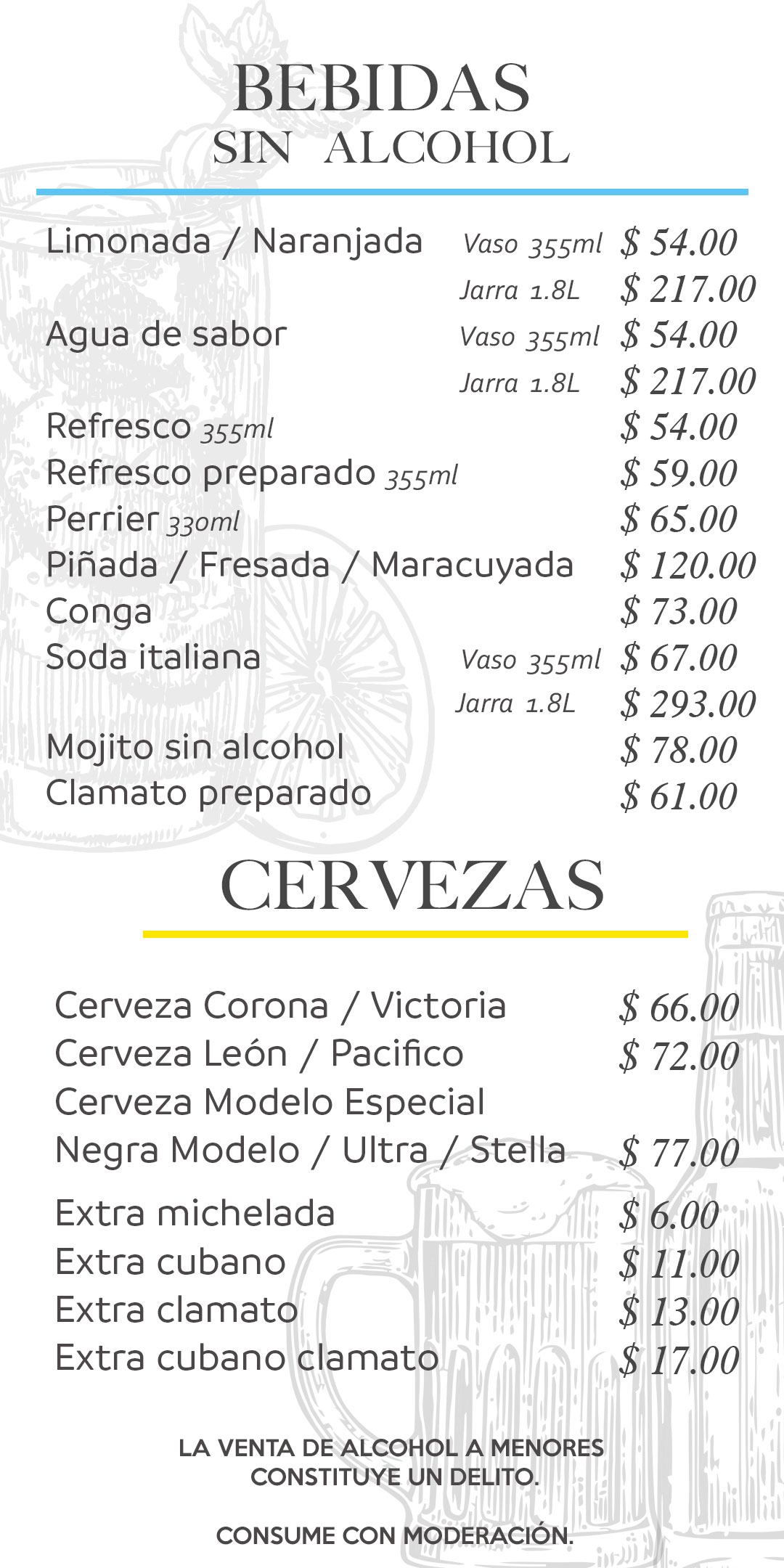 Menu La Pampa Argentina